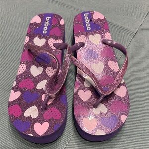Purple Heart Kids Flip Flops